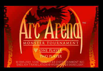 Arc the Lad: Monster Game with Casino Game Title Screen